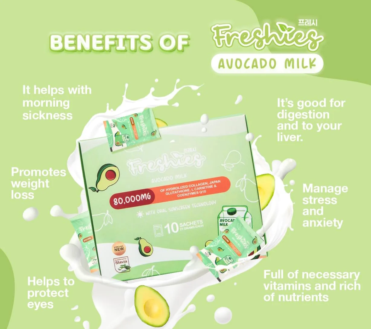 Freshies Avocado Milk Collagen Drink