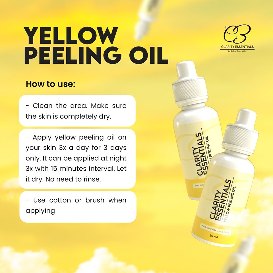 CLARITY ESSENTIALS YELLOW PEELING OIL 120ML 60ML 15ML