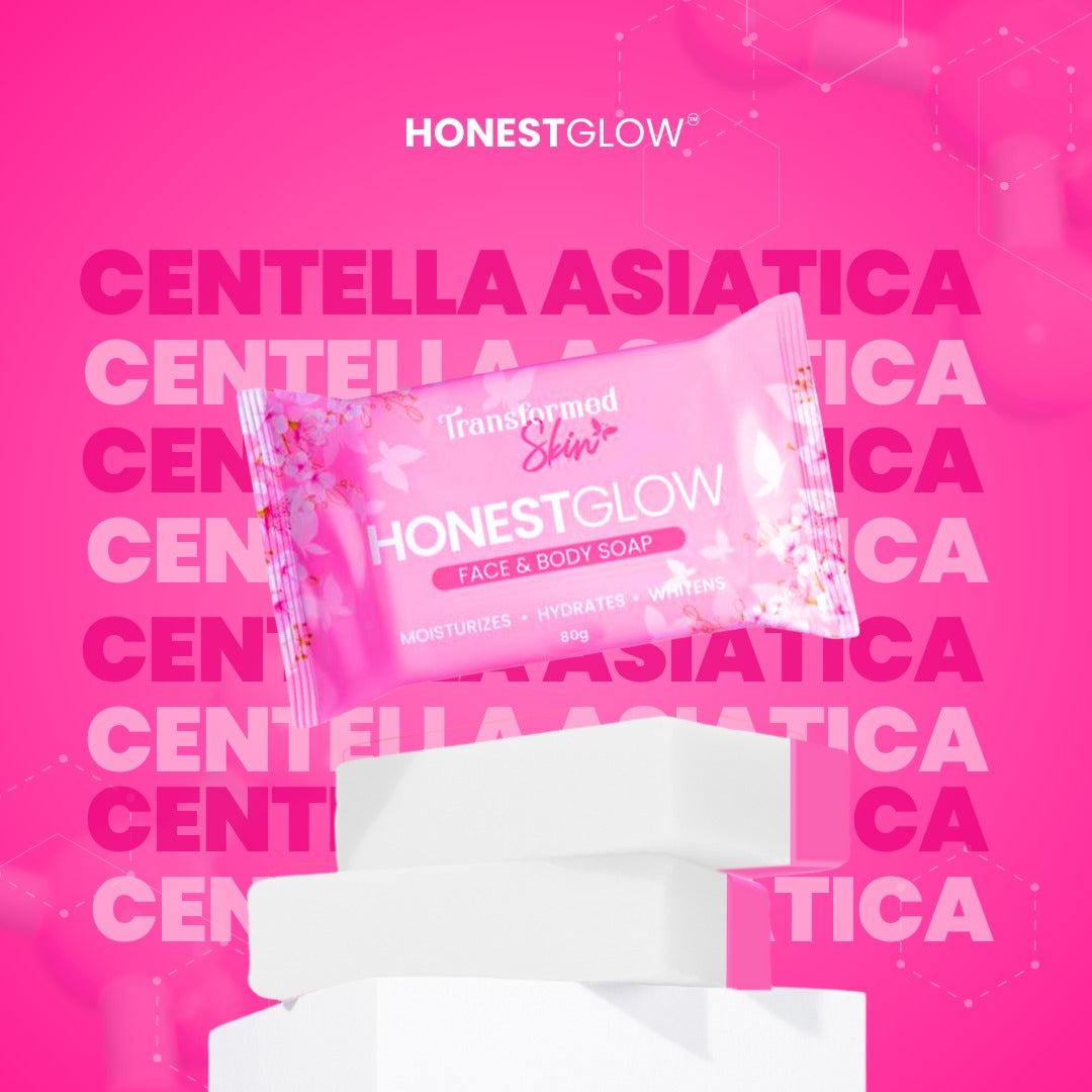 Honest Glow Glass Skin Face & Body Soap Infused With Centella Asiatica