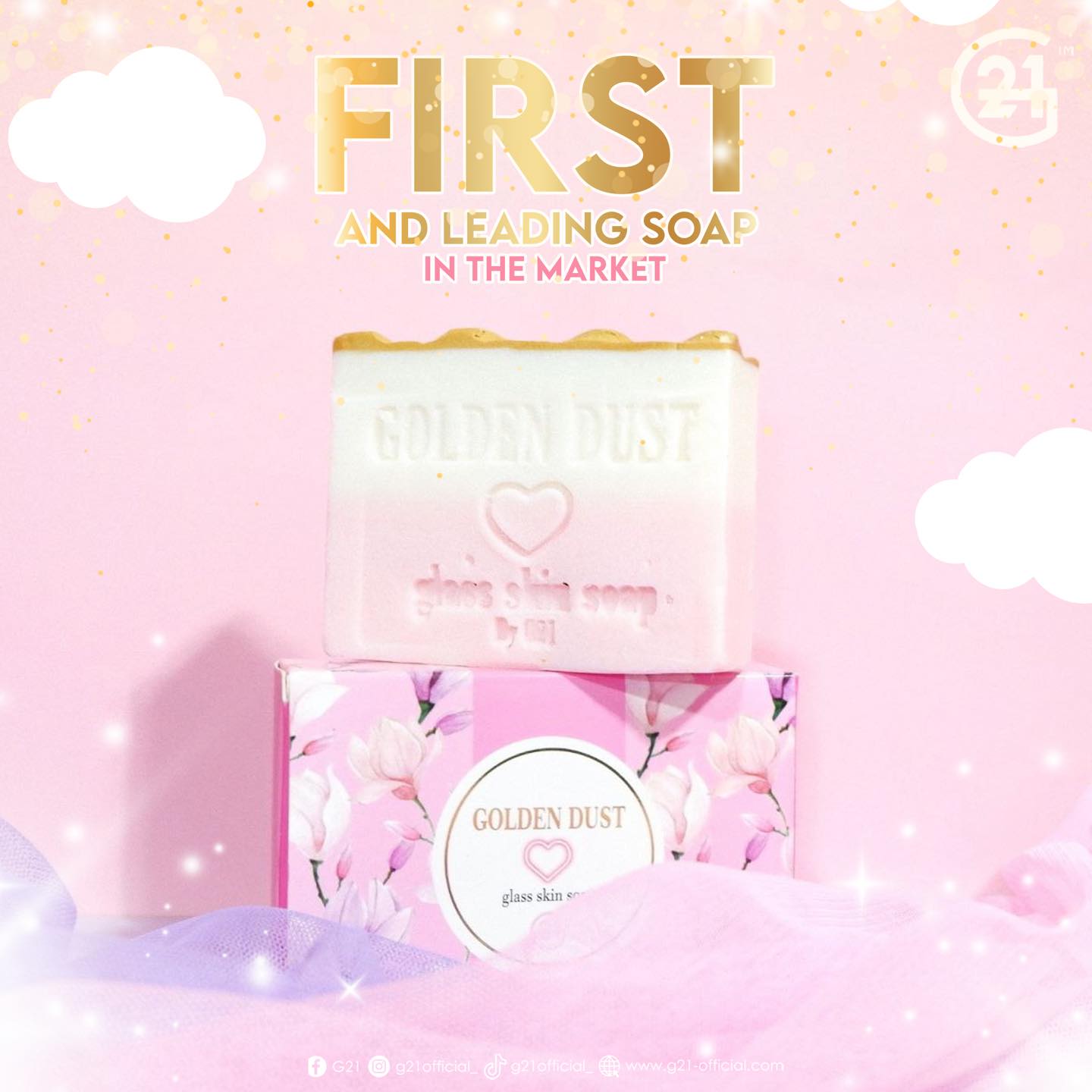 G21 GOLDEN DUST Mini Glass Skin Soap - Travel Pack