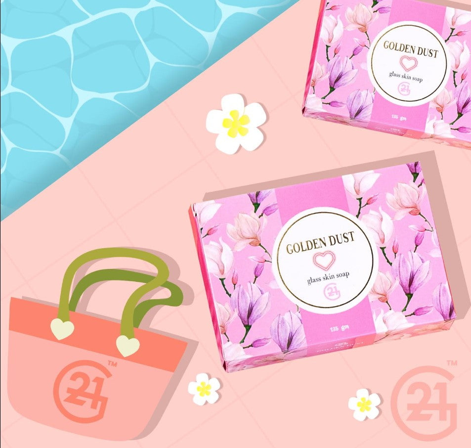 G21 GOLDEN DUST Mini Glass Skin Soap - Travel Pack