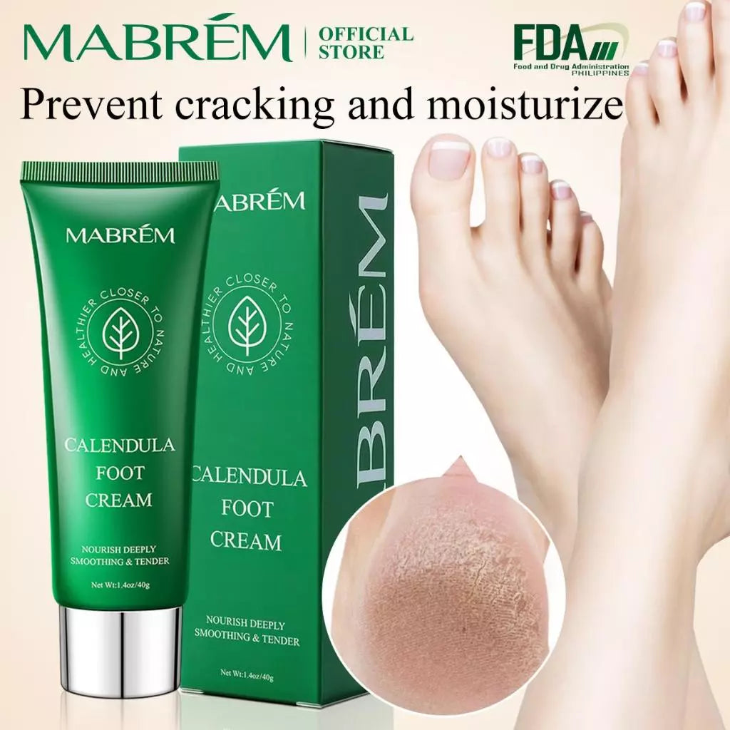 MABREM【FDA】Calendula Foot Cream Heel Crack Repair Cream Specially Treats Cracked Heels, Dry, Hard Skin, and Peeling on the Soles