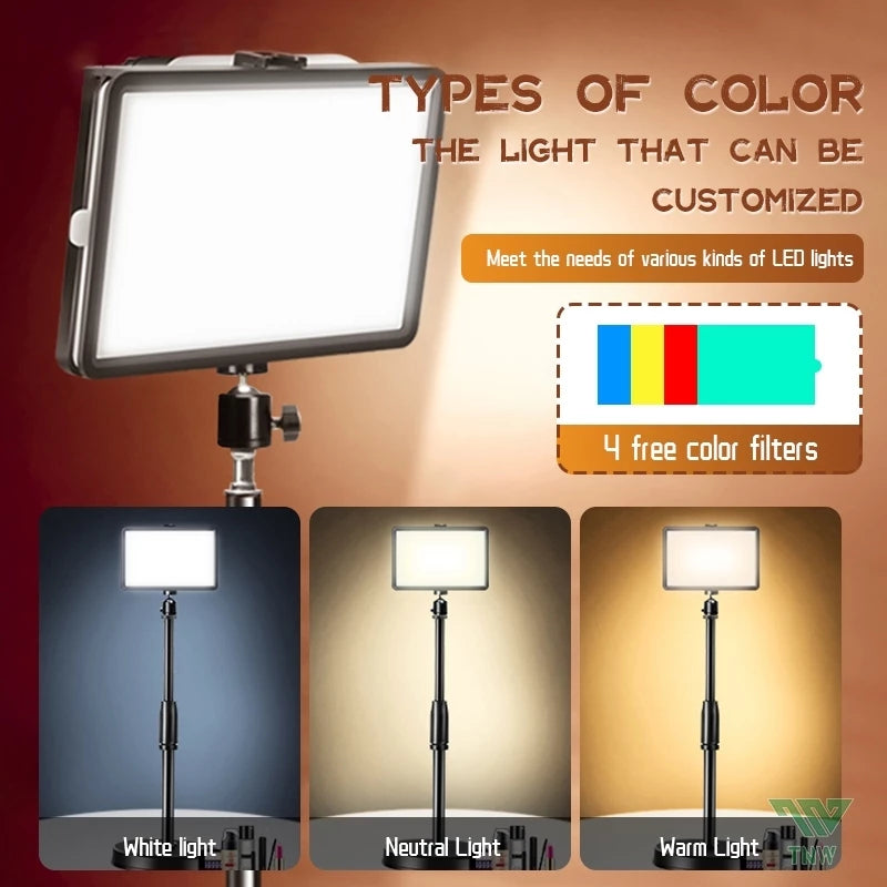 8inch USB Light LED Tripod Fill Lights Phone Stand For Vlogging Video Live Photography