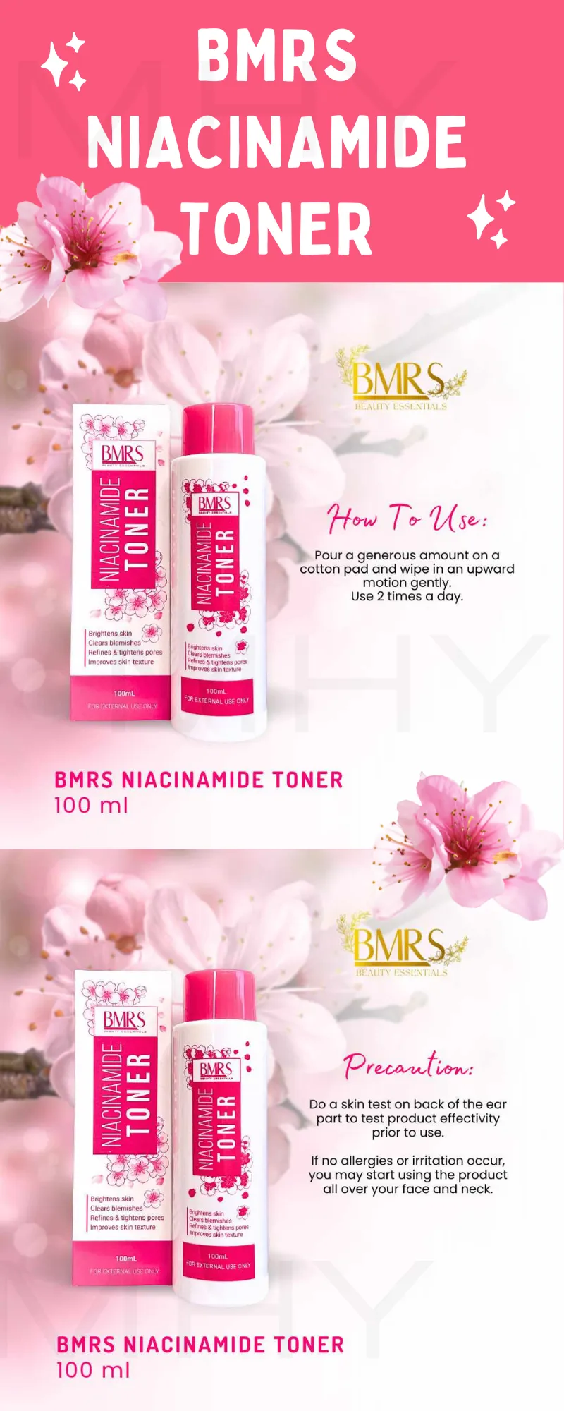 ORIGINAL BMRS NIACINAMIDE TONER + FREE NIACINAMIDE SOAP