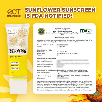 SCT Unlimited Sunflower Sunscreen SPF 50+ PA++++