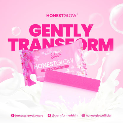 Honest Glow Glass Skin Face & Body Soap Infused With Centella Asiatica