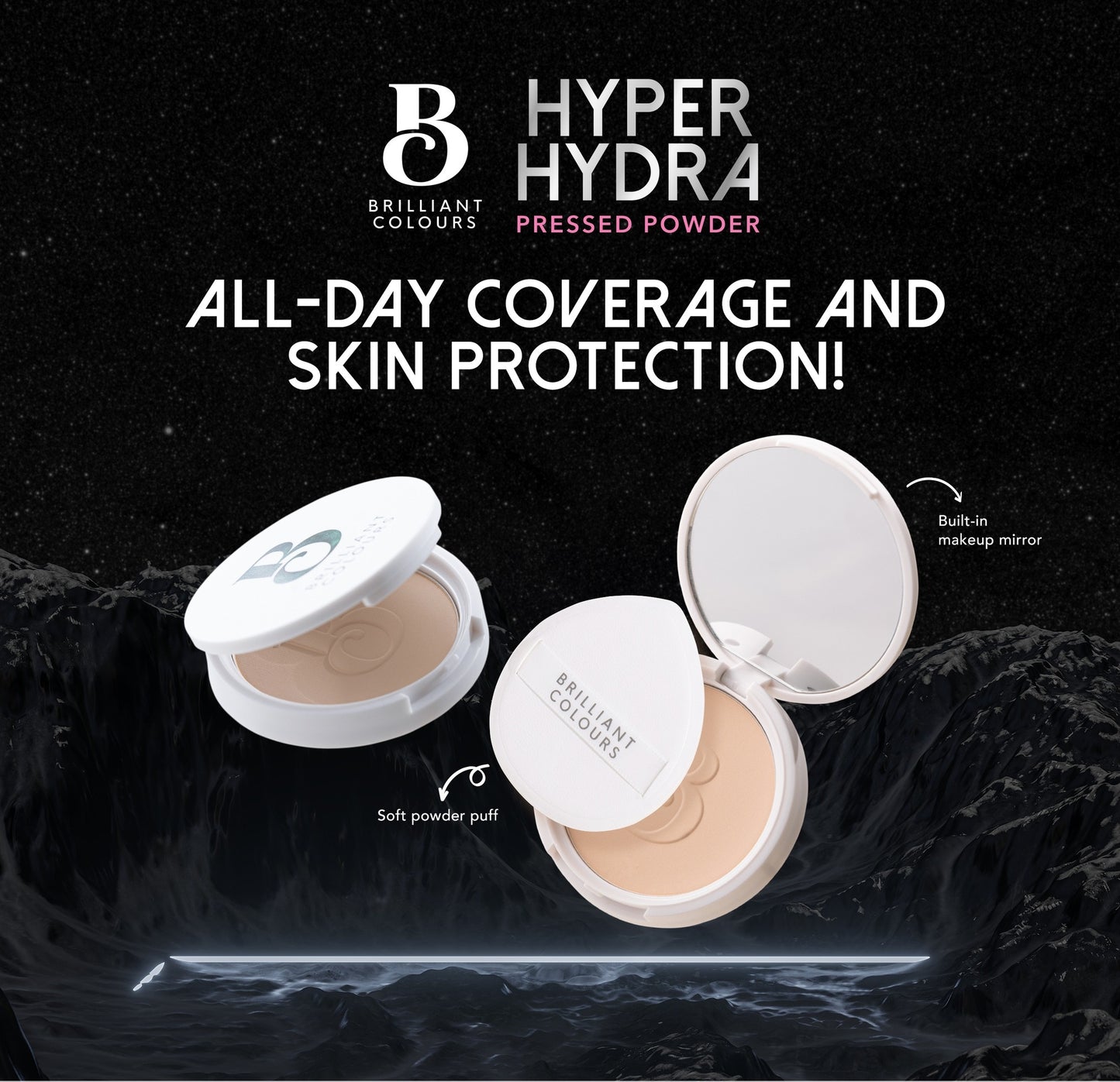 Brilliant Skin - Brilliant Colours Hyper Hydra Pressed Powder with Spf 50 | 4 SHADES