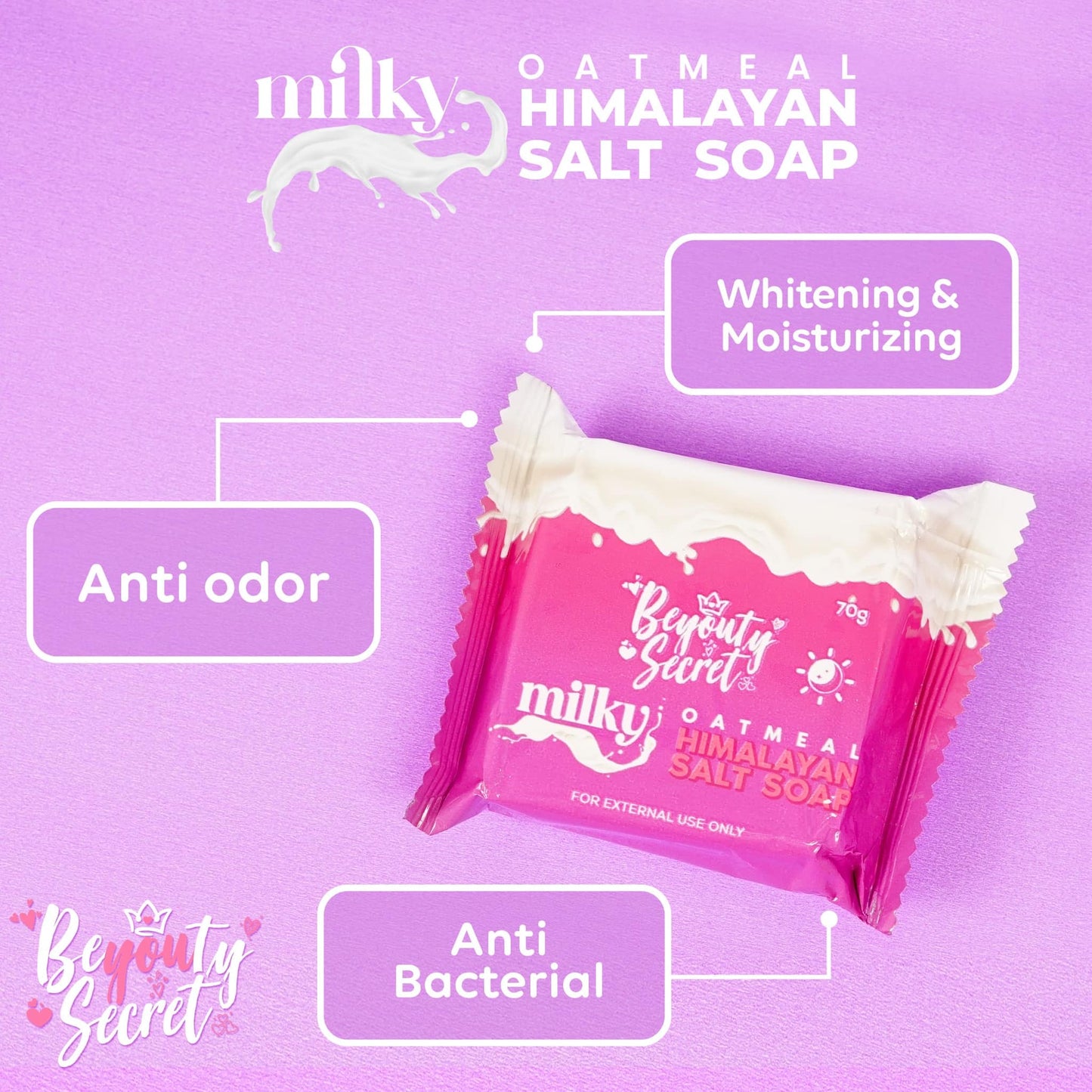 BEYOUTY SECRET MILKY OATMEAL HIMALAYAN SOAP