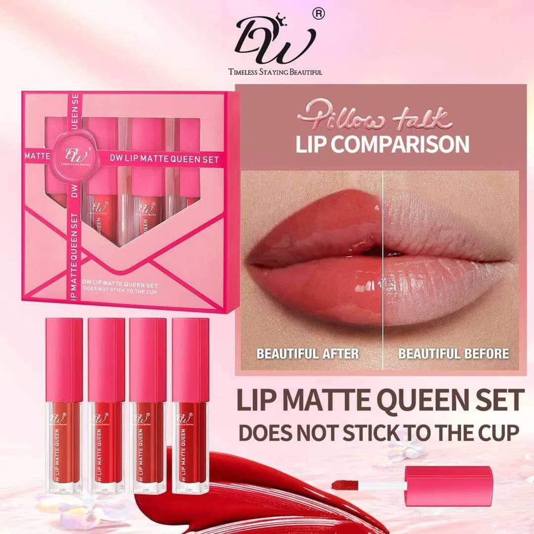 DW Cosmetics - LIP MATTE QUEEN 4in1 Set