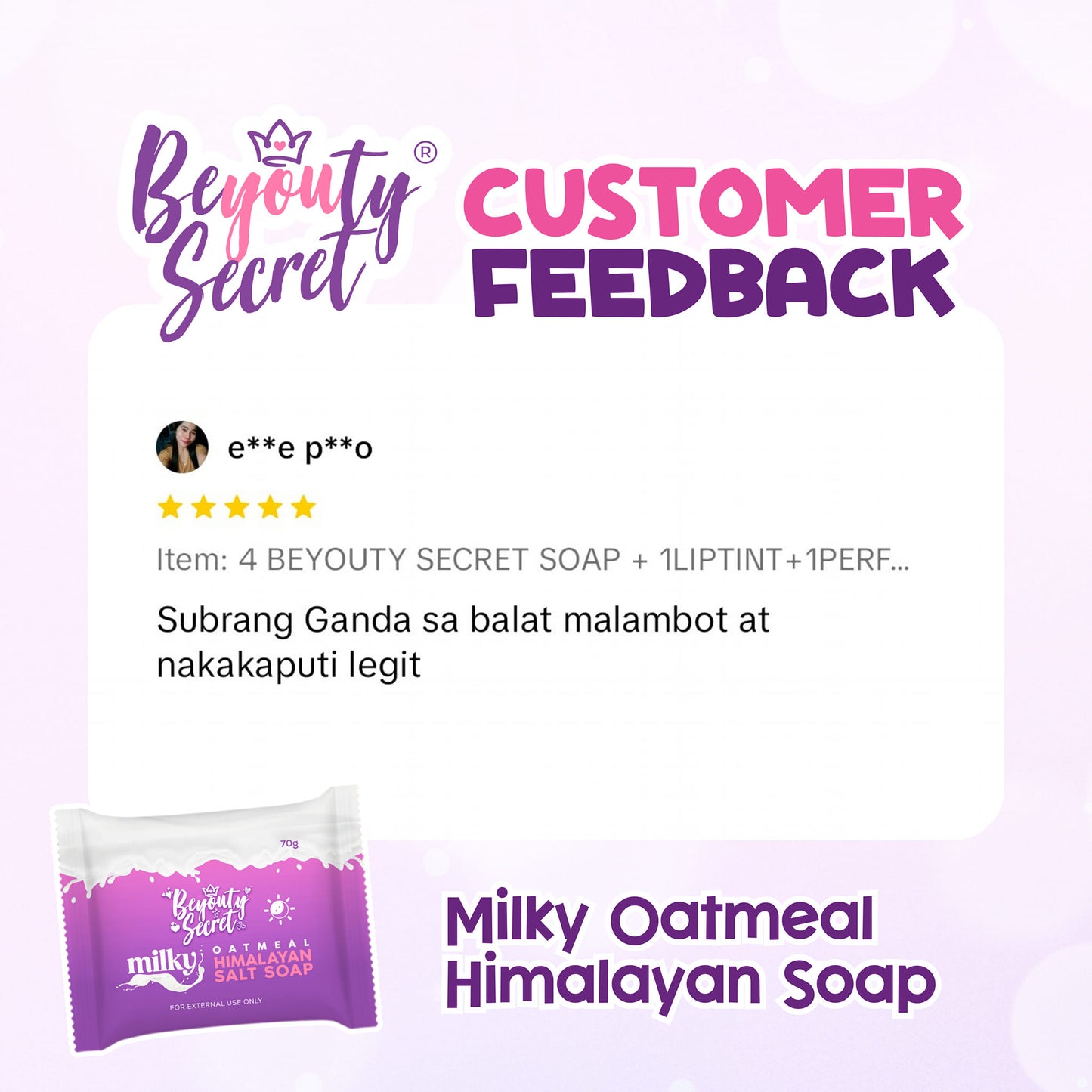 BEYOUTY SECRET MILKY OATMEAL HIMALAYAN SOAP