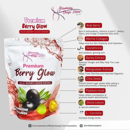 CRIS COSMETICS Glowming Shape Coffee And Acai Berry Juice Drink 10 Sachets