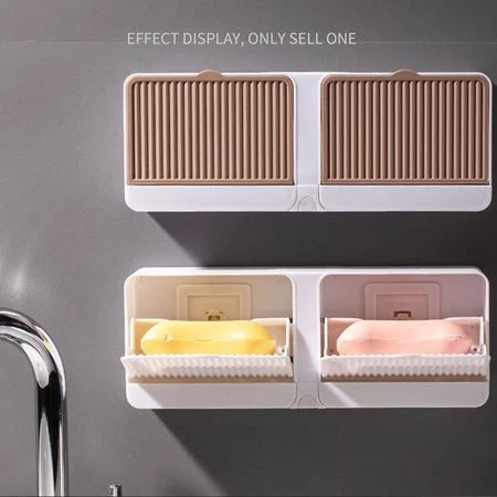 Double Grids Soap Draining Rack Bathroom Soap Holder