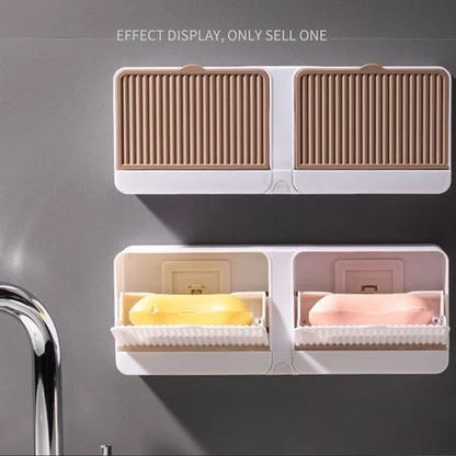 Double Grids Soap Draining Rack Bathroom Soap Holder