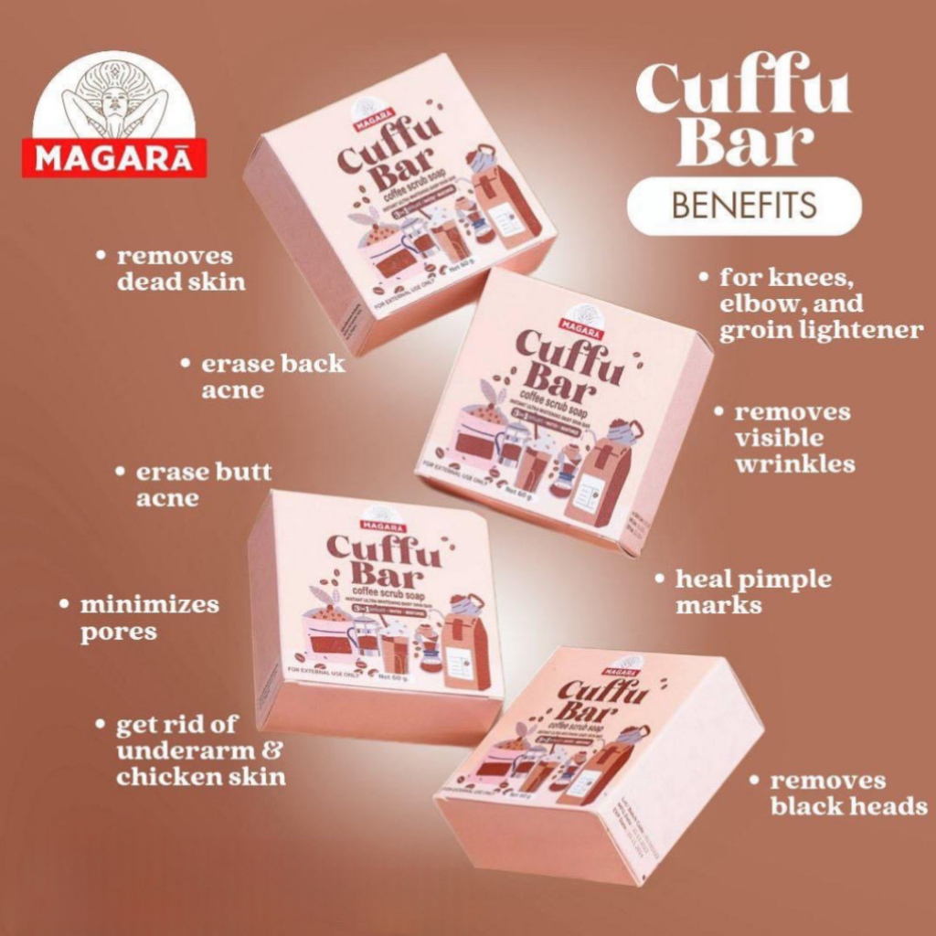 MAGARA SKIN Cuffu Bar 3in1 Scrub Soap & Cuffu Buff 60g