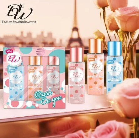 DW Cosmetics - Crush On You | 12 HOURS Long Lasting Perfume Mist | 3in1 SET