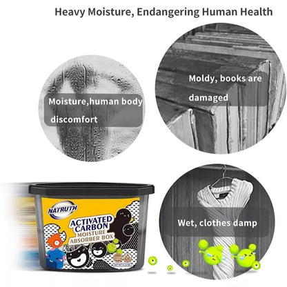 500ML Dehumidifier Moisture Absorber | Removes Odor Deodorizer Charcoal | Odor Remover Air Purifying