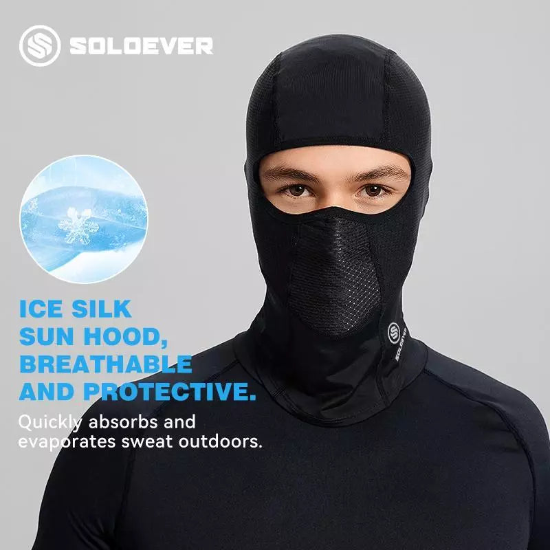 SOLOEVER Mesh Balaclava Face Mask, Breathable UPF50+ Sun Protection