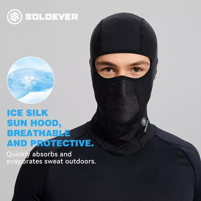 SOLOEVER Mesh Balaclava Face Mask, Breathable UPF50+ Sun Protection