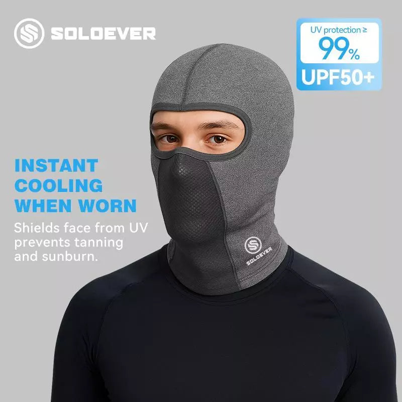 SOLOEVER Mesh Balaclava Face Mask, Breathable UPF50+ Sun Protection