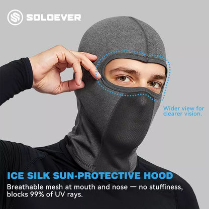 SOLOEVER Mesh Balaclava Face Mask, Breathable UPF50+ Sun Protection