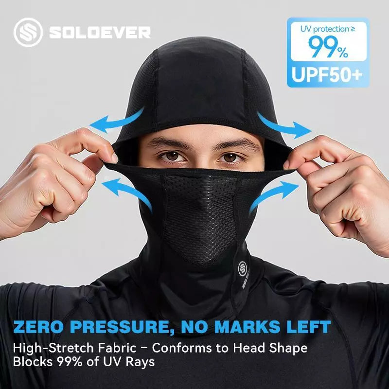 SOLOEVER Mesh Balaclava Face Mask, Breathable UPF50+ Sun Protection