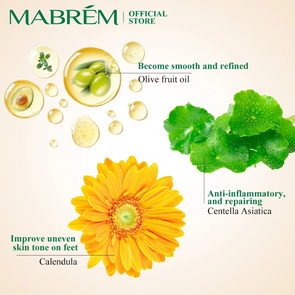 MABREM【FDA】Calendula Foot Cream Heel Crack Repair Cream Specially Treats Cracked Heels, Dry, Hard Skin, and Peeling on the Soles