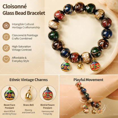 Three Gold-Eating Beast Bracelet Bringing Fortune And Blessings Ash Glass Bracelet Five-Color Ash