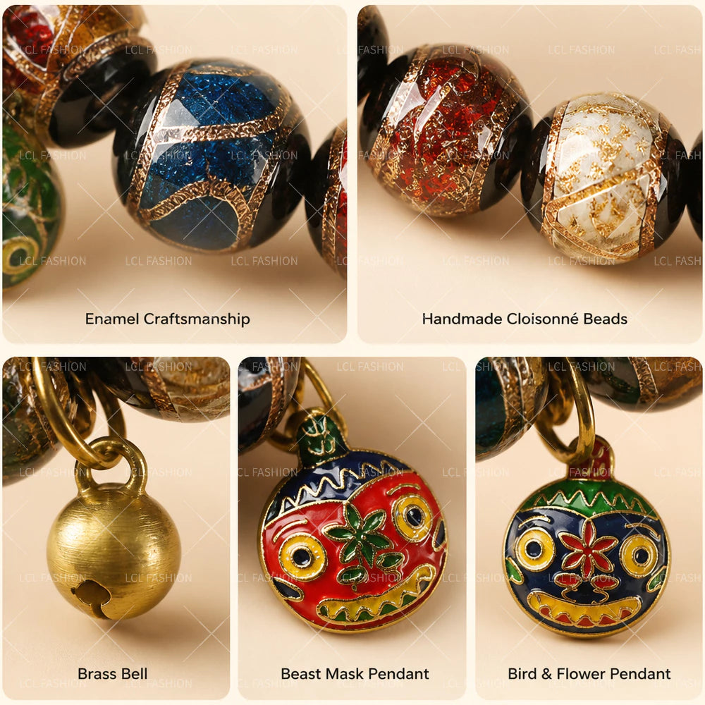 Three Gold-Eating Beast Bracelet Bringing Fortune And Blessings Ash Glass Bracelet Five-Color Ash