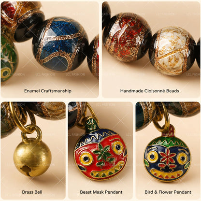 Three Gold-Eating Beast Bracelet Bringing Fortune And Blessings Ash Glass Bracelet Five-Color Ash