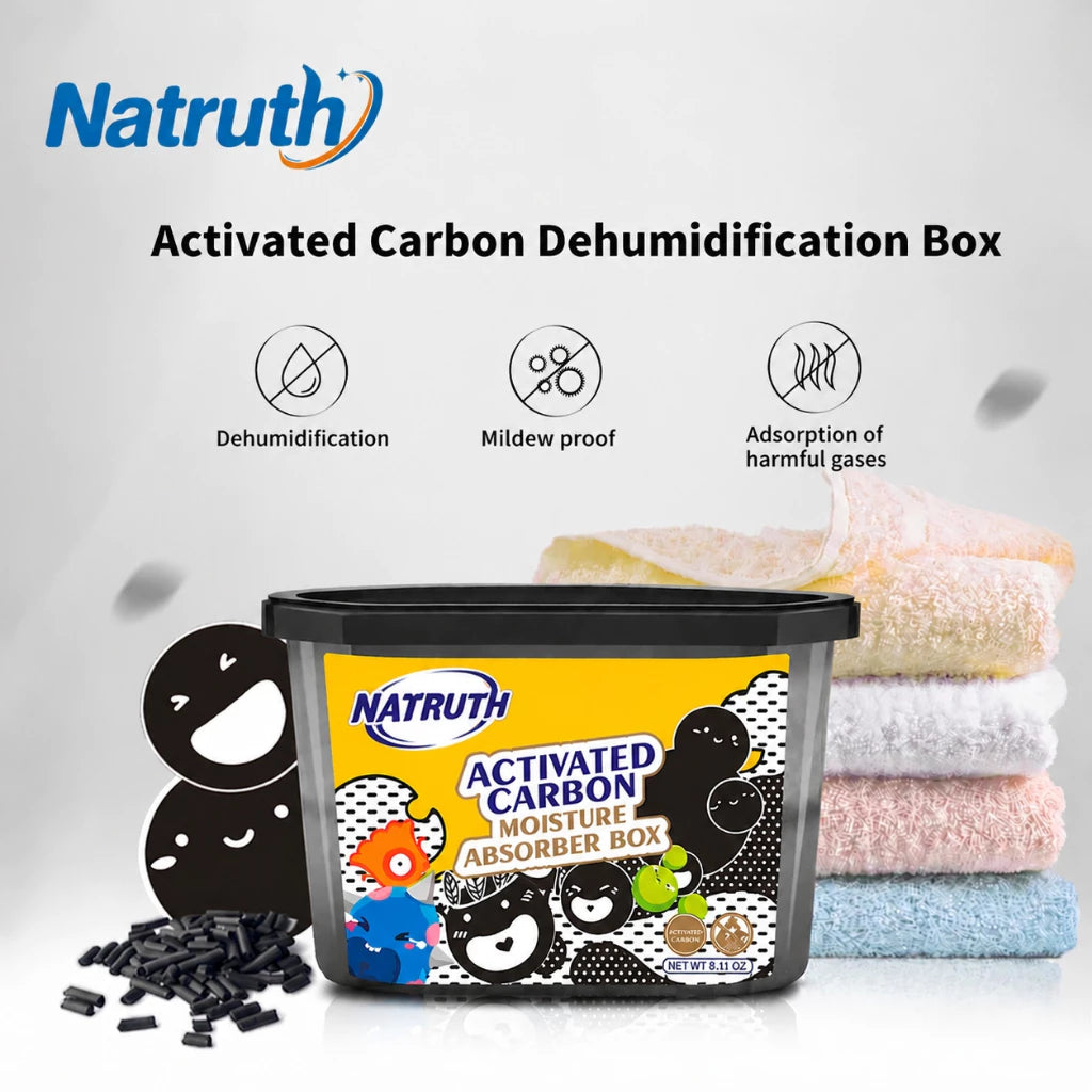 500ML Dehumidifier Moisture Absorber | Removes Odor Deodorizer Charcoal | Odor Remover Air Purifying