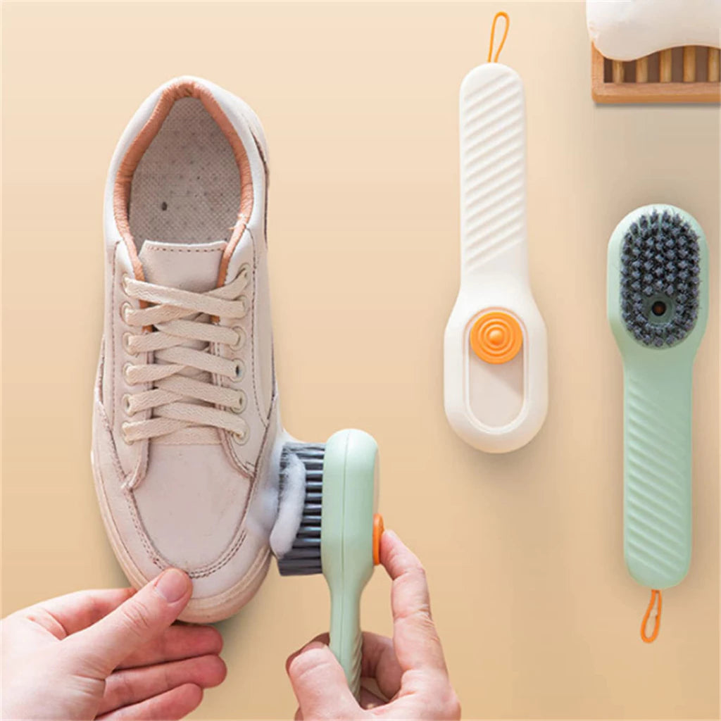 Multifunctional Liquid Shoe Brush Cleaners Soap Dispenser Cleaning Brush for Footwear