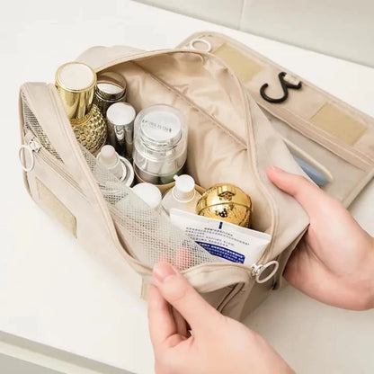 Toiletry Bag Hanging Travel Organizer Transparent Cosmetic Bag and Detachable Makeup Pouch