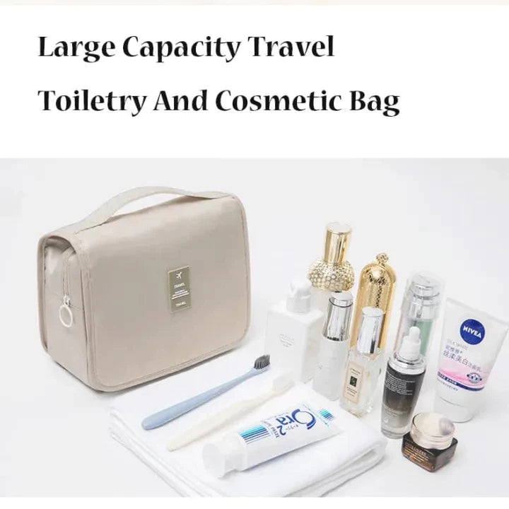 Toiletry Bag Hanging Travel Organizer Transparent Cosmetic Bag and Detachable Makeup Pouch