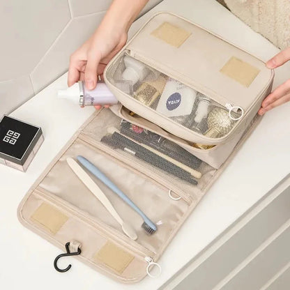 Toiletry Bag Hanging Travel Organizer Transparent Cosmetic Bag and Detachable Makeup Pouch