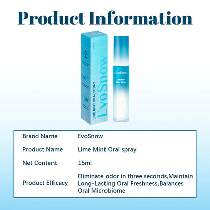 EvoSnow Oral Spray Breath Freshener/Oral Freshening Spray/Long-lasting Freshening of Bad Breath