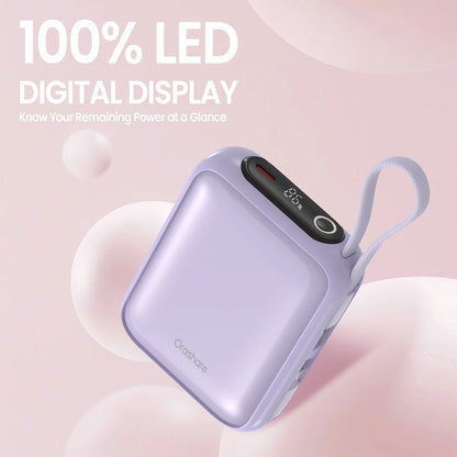 Orashare PCM20 22.5W Super Fast Charge Mini Powerbank 20000mAh Built In Cable Compact and Portable