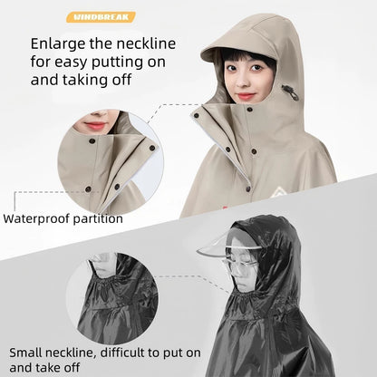 Poncho Raincoat for men heavy duty motorcycle raincoat for adults kapote rain coat makapal