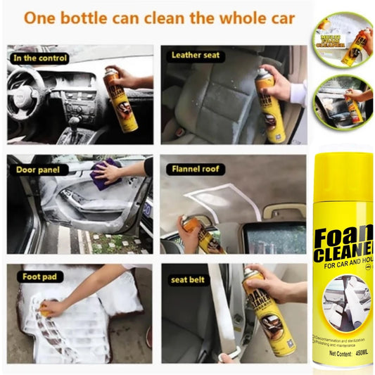 450ML Foam Cleaner Spray Car Wash Clean MultiFunctional Strong Decontamination Motor