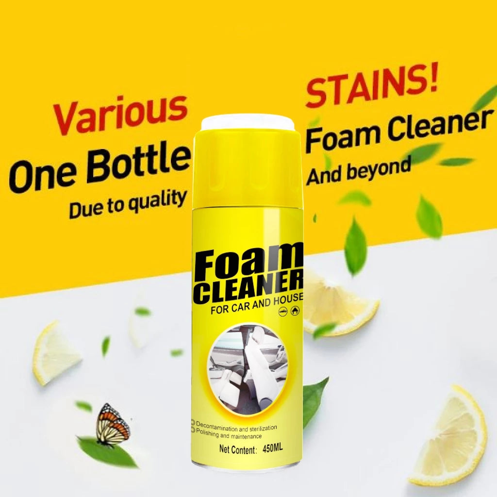 450ML Foam Cleaner Spray Car Wash Clean MultiFunctional Strong Decontamination Motor