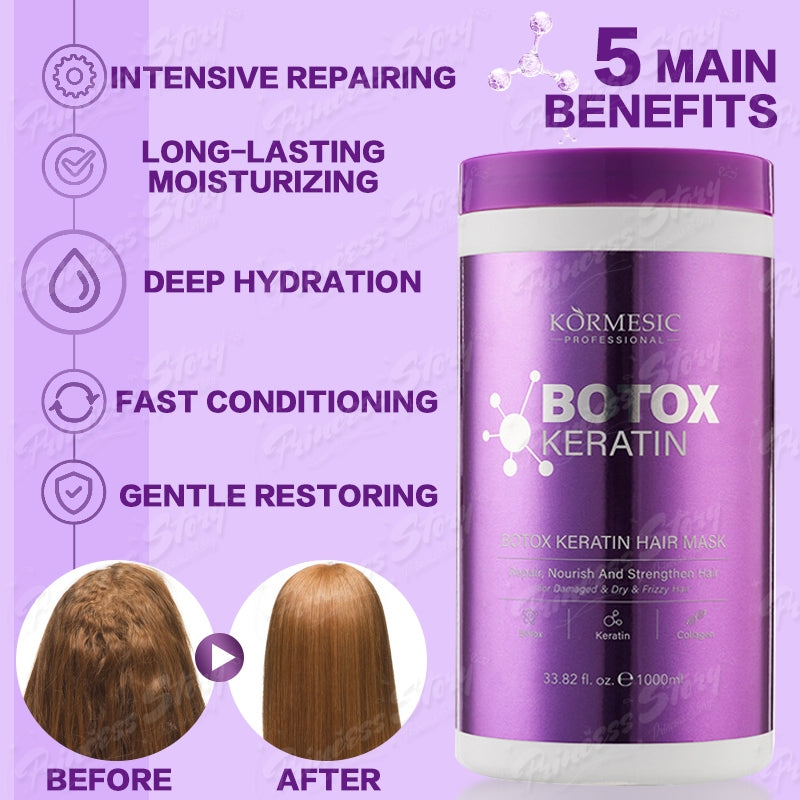KORMESIC 350g Hair Care Botox Keratin Protein Treatment Smoothing and Repairing Botox Keratin Nourishing Repair Hair Mask