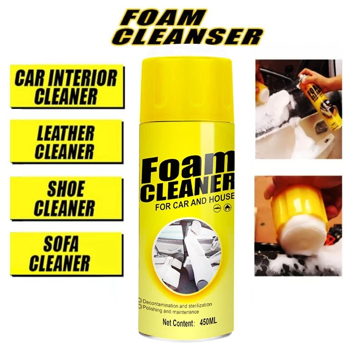 450ML Foam Cleaner Spray Car Wash Clean MultiFunctional Strong Decontamination Motor