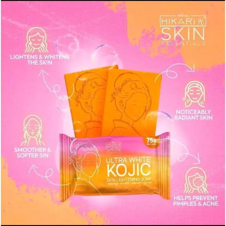 HIKARI Kojic Soap 75g : Brightening Bar for Face & Body
