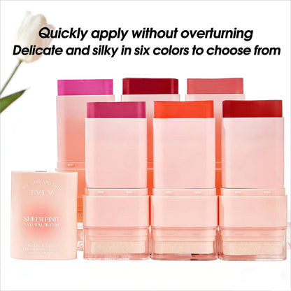 TVLV Double-Ended Blush Cream for Natural Nude Makeup, Brightens Skin Tone, Multi-Use Stick