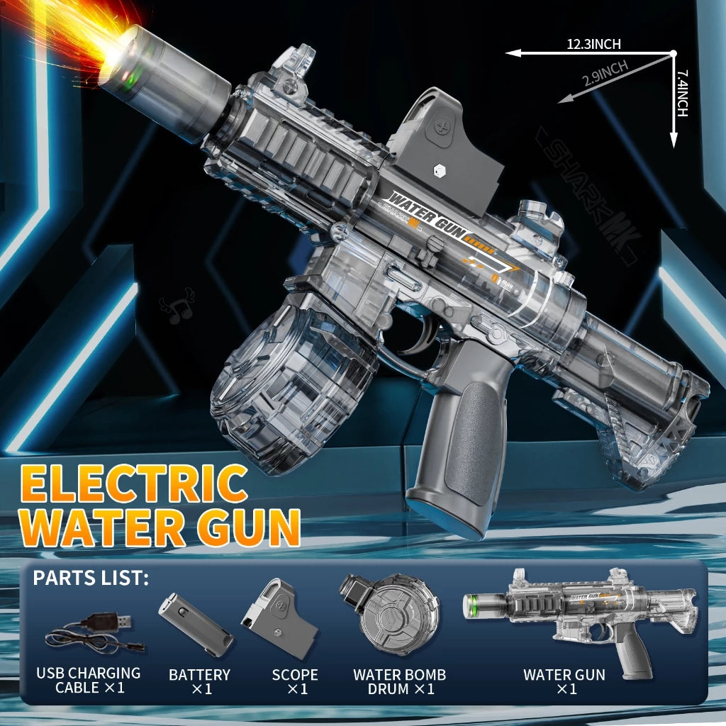 M416 light electric continuous water gun toy continuous electric water spray children's toy light
