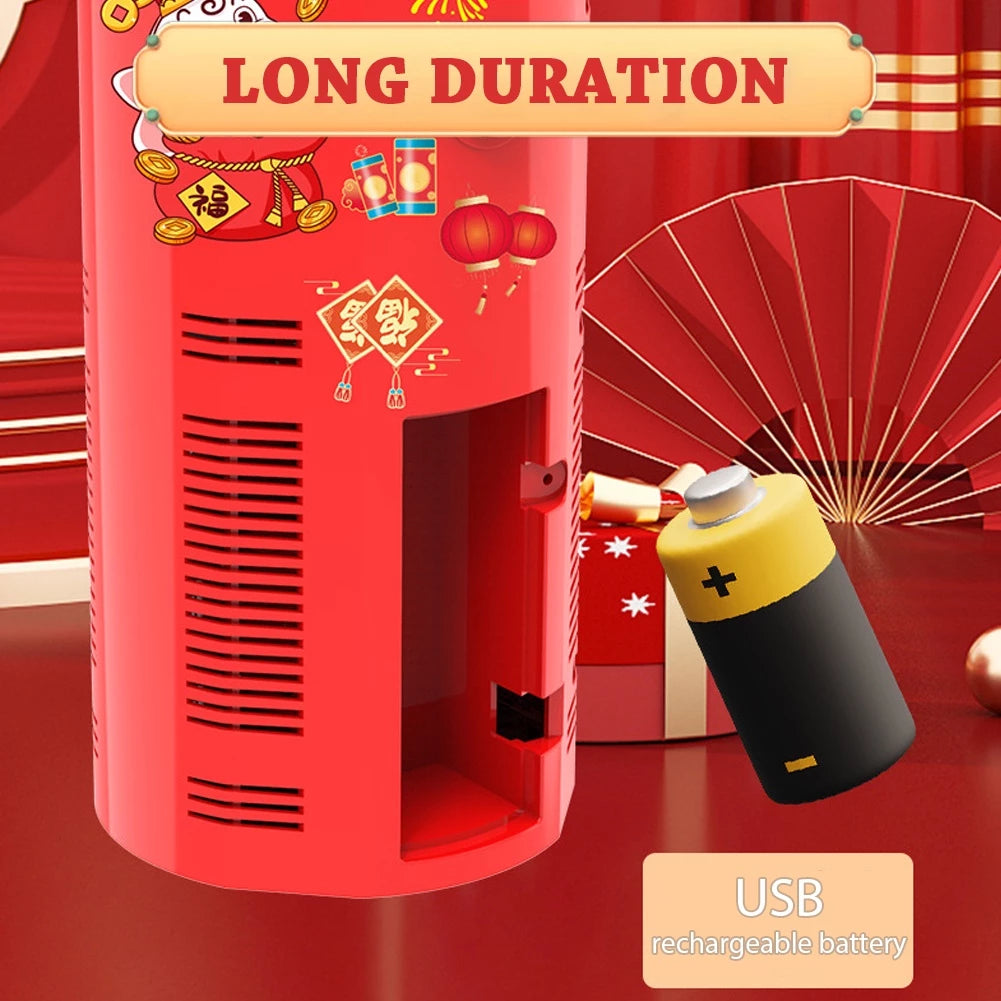 New Year Firework Bubble Machine Electric Bubbles With Music Light For Wedding Party Spring Festival