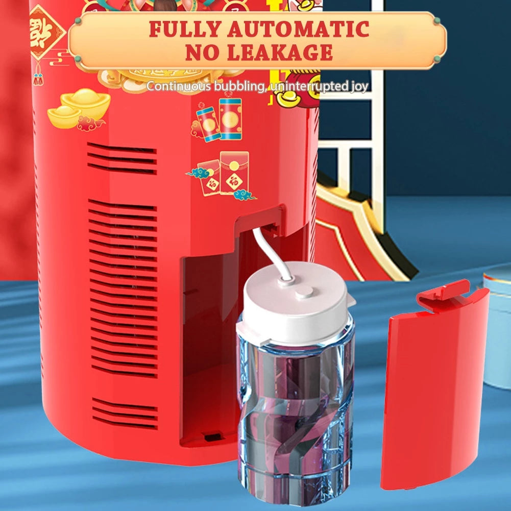 New Year Firework Bubble Machine Electric Bubbles With Music Light For Wedding Party Spring Festival