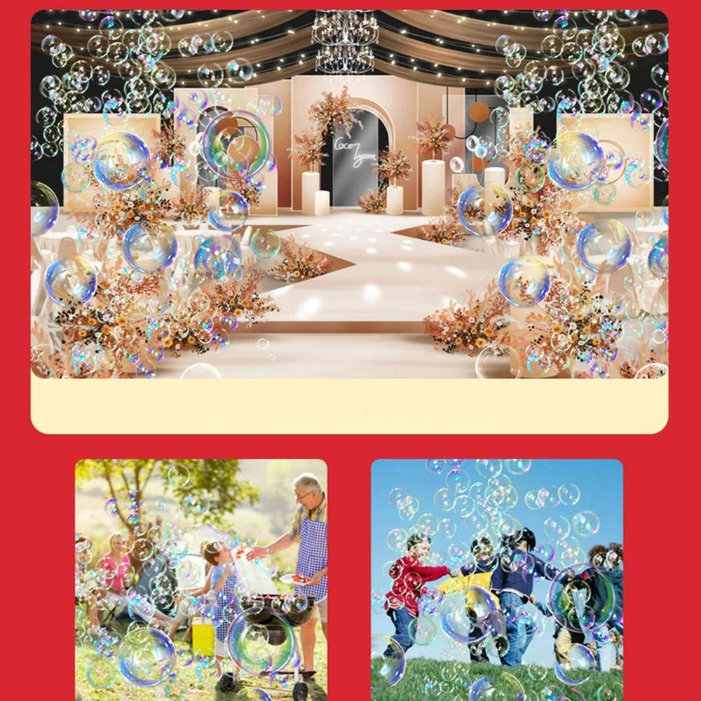New Year Firework Bubble Machine Electric Bubbles With Music Light For Wedding Party Spring Festival