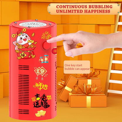 New Year Firework Bubble Machine Electric Bubbles With Music Light For Wedding Party Spring Festival
