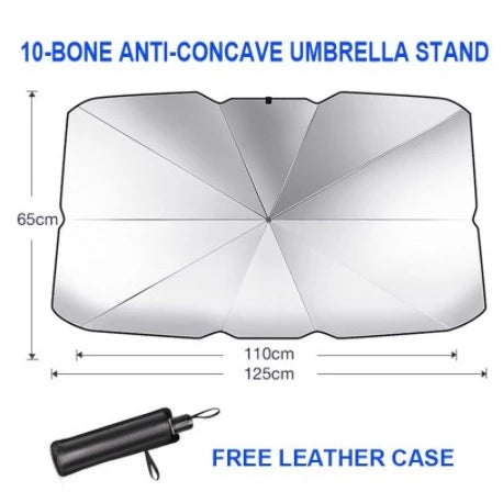 Car Sun Shade Windshield Cover Foldable Car Umbrella UV Rays and Heat Sun Visor Protect Car Parasol
