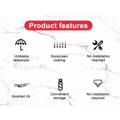 Car Sun Shade Windshield Cover Foldable Car Umbrella UV Rays and Heat Sun Visor Protect Car Parasol